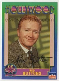 2j0935 RED BUTTONS signed trading card '91 from the Hollywood Walk of Fame set by Starline!