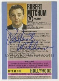 2j0943 ROBERT MITCHUM signed trading card '91 from the Hollywood Walk of Fame set by Starline!