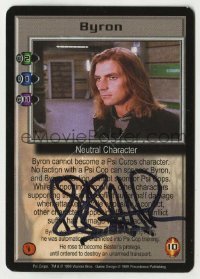 2j0944 ROBIN ATKIN DOWNES signed trading card '99 he played Byron in TV's Babylon 5, cool game card!