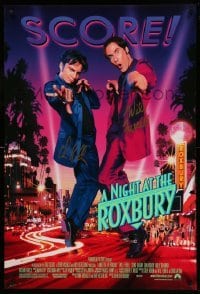 2j0686 NIGHT AT THE ROXBURY signed 1sh '98 by BOTH Will Ferrell AND Chris Kattan, from SNL skit!
