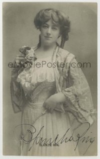 2j0179 BLANCHE RING signed 4x6 postcard '20s great portrait of the pretty singer/silent actress!