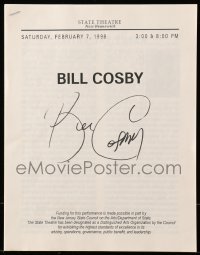 2j0098 BILL COSBY signed program '98 when he appeared at the State Theatre in New Brunswick, NJ!