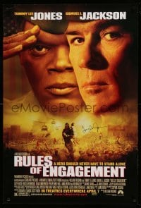 2j0691 RULES OF ENGAGEMENT signed advance DS 1sh '00 by Tommy Lee Jones, c/u with Samuel L. Jackson!