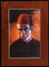 2j0004 BASIL GOGOS signed 15x21 art print '90s wonderful art of Boris Karloff from The Mummy!