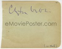 2j0727 CLIFTON WEBB signed 5x6 cut album page '40s it can be framed & displayed with a still!