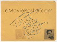 2j0735 GLENN FORD signed 5x6 cut album page '40s it can be framed & displayed with a still!