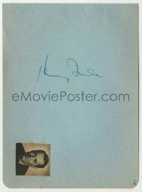 2j0736 HENRY FONDA signed 5x6 cut album page '40s it can be framed & displayed with a still!