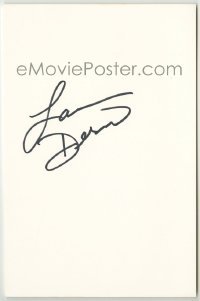 2j0775 LAURA DERN signed 6x9 index card '80s it can be framed & displayed with a still!