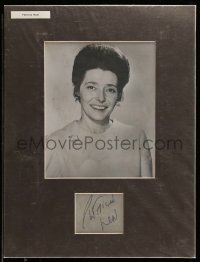 2j0015 PATRICIA NEAL signed cut album page in 12x16 display '80s matted with a later photo!