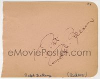 2j0746 RALPH BELLAMY signed 5x6 cut album page '40s it can be framed & displayed with a still!