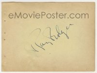 2j0747 RAY BOLGER/EDDIE ANDERSON signed 5x6 cut album page '40s each signed on a different side!