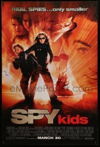 2j0695 SPY KIDS signed advance 1sh '01 by BOTH juvenile stars Alexa Vega AND Daryl Sabara!