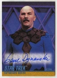 2j0855 GENE DYNARSKI signed trading card '99 from the limited edition Star Trek autograph set!