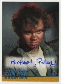 2j0914 MICHAEL J. POLLARD signed trading card '97 from the limited edition Star Trek autograph set!