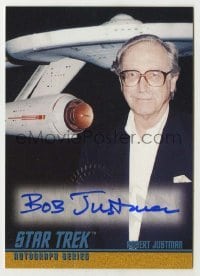 2j0942 ROBERT JUSTMAN signed trading card '97 from the limited edition Star Trek autograph set!