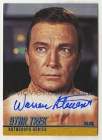 2j0968 WARREN STEVENS signed trading card '98 from the limited edition Star Trek autograph set!