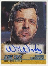 2j0977 WILLIAM WINDOM signed trading card '98 from the limited edition Star Trek autograph set!