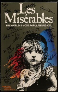 2j0012 LES MISERABLES signed stage play WC '90 by TWENTY NINE cast & crew members!