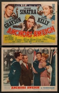 2k041 ANCHORS AWEIGH 8 LCs R55 Kathryn Grayson w/sailors Frank Sinatra & Gene Kelly!