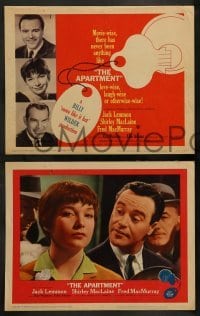 2k045 APARTMENT 8 LCs '60 directed by Billy Wilder, Jack Lemmon, Shirley MacLaine!
