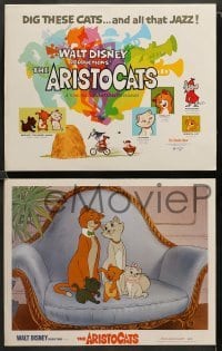 2k016 ARISTOCATS 9 LCs R80 Walt Disney feline jazz musical cartoon, great colorful images!