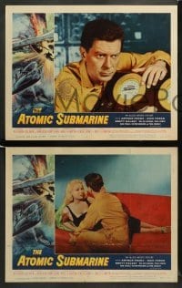 2k047 ATOMIC SUBMARINE 8 LCs '59 Arthur Franz, sexy Joi Lansing, cool underwater sci-fi!