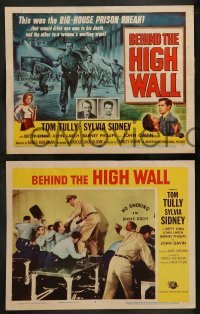2k059 BEHIND THE HIGH WALL 8 LCs '56 Tom Tully, Sylvia Sidney, big house prison break!