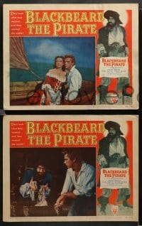 2k066 BLACKBEARD THE PIRATE 8 LCs '52 great images of Robert Newton in the title role!