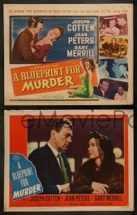 2k069 BLUEPRINT FOR MURDER 8 LCs '53 sexy bad girl Jean Peters, Joseph Cotten, Gary Merrill!