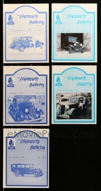 2m162 LOT OF 5 PLYMOUTH BULLETIN MAGAZINES '80-88 filled with car images & info for collectors!