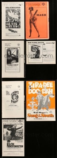 2m481 LOT OF 7 CUT PRESSBOOKS '70s advertising images for a variety of different movies!