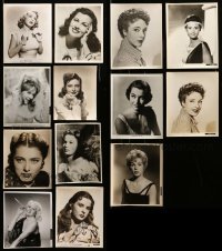 2m393 LOT OF 13 FEMALE PORTRAIT 8X10 STILLS '40s-50s close portraits of beautiful actresses!
