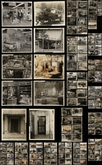 2m301 LOT OF 210 SET REFERENCE 8X10 STILLS '30s-50s great movie sets with visible clapboards!