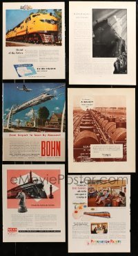 2m169 LOT OF 11 FORTUNE MAGAZINE PAGES WITH RAILWAY AND TRAIN ADS '30s-40s cool railroad images!