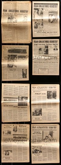 2m164 LOT OF 8 FILM COLLECTORS REGISTRY MAGAZINES '70-73 ads & info for 16mm film collectors!