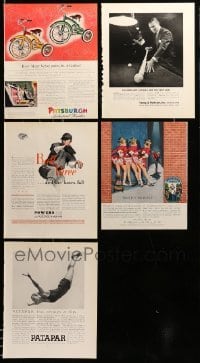 2m179 LOT OF 5 FORTUNE MAGAZINE PAGES WITH SPORTS ADS '30s-40s cool baseball images & more!