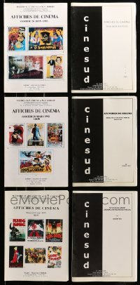 2m187 LOT OF 6 AFFICHES DE CINEMA FRENCH AUCTION CATALOGS '92-05 many wonderful poster images!