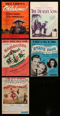 2m136 LOT OF 5 RODGERS & HAMMERSTEIN SHEET MUSIC '20s-60s Oklahoma, Carousel, State Fair & more!