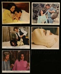 2m440 LOT OF 5 ELIZABETH TAYLOR COLOR 8X10 STILLS AND MINI LOBBY CARDS '50s-70s great images!