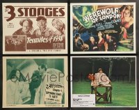 2m491 LOT OF 4 REPRO LOBBY CARDS '80s 3 Stooges, Werewolf of London, Superman, Harold & Maude!