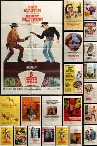2m251 LOT OF 59 FOLDED ONE-SHEETS '60s-70s great images from a variety of different movies!