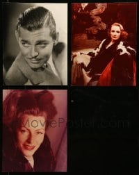 2m492 LOT OF 3 COLOR AND BLACK & WHITE 11X14 REPRO STILLS '70s Clark Gable, Dietrich & Garbo!