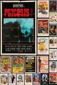2m269 LOT OF 41 FOLDED EXPORT SPANISH ONE-SHEETS '60s-80s great images from a variety of movies!