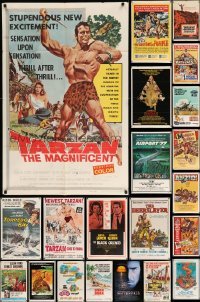 2m247 LOT OF 62 FOLDED ONE-SHEETS '60s-90s great images from a variety of different movies!