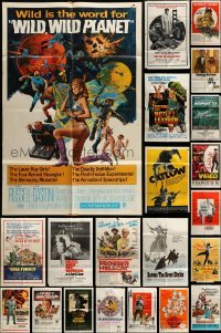 2m239 LOT OF 71 FOLDED ONE-SHEETS '60s-70s great images from a variety of different movies!