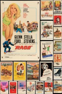 2m266 LOT OF 45 FOLDED ONE-SHEETS '60s-70s great images from a variety of different movies!