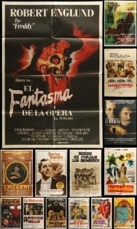 2m085 LOT OF 17 FOLDED ARGENTINEAN POSTERS '60s-80s great images from a variety of movies!