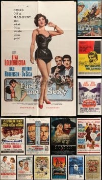 2m287 LOT OF 17 FOLDED ONE-SHEETS '50s-90s great images from a variety of different movies!