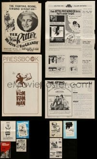 2m475 LOT OF 11 UNCUT PRESSBOOKS '40s-70s advertising for a variety of different movies!