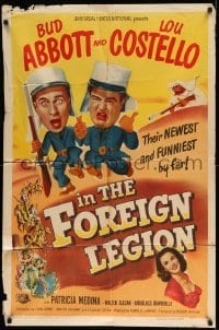 2p016 ABBOTT & COSTELLO IN THE FOREIGN LEGION 1sh '50 great art of Bud & Lou as Legionnaires!